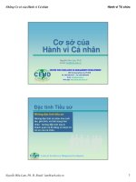 Tài liệu Cơ sở của hành vi cá nhân doc