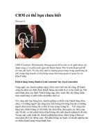 Tài liệu CRM có thể bạn chưa biết ppt