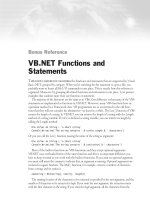 Tài liệu Bonus Reference VB.NET Functions and Statements pptx
