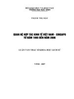Quan hệ hợp tác kinh tế việt nam   xingapo từ năm 1995 đến năm 2006 