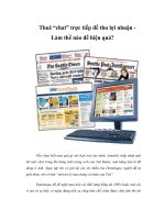 Tài liệu Thuê “chat” trực tiếp để thu lợi nhuận pdf