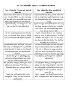 So sánh đấu thầu trước và sau khi có Interrnet