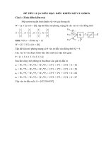 Tài liệu ĐỀ TIỂU LUẬN MÔN HỌC: ĐIỀU KHIỂN MỜ VÀ NƠRON docx