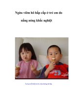 Tài liệu Ngừa viêm hô hấp cấp ở trẻ em do nắng nóng khắc nghiệt pdf
