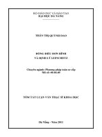 Đồng điều đơn hình và định lý lefschetz 