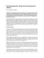 Tài liệu Gây dựng mạng lưới - không chỉ là mở rộng quan hệ (Phần 1) ppt