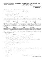 Bài soạn Đề thi thử Đh VL Bỉm Sơn L1