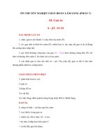 Tài liệu ÔN THI TỐT NGHIỆP CHẨN ĐOÁN LÂM SÀNG (PHẦN 7) docx