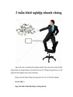 Tài liệu 3 tuần khởi nghiệp nhanh chóng pptx