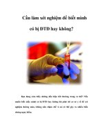 Tài liệu Cần làm xét nghiệm để biết mình có bị ĐTĐ hay không? pdf