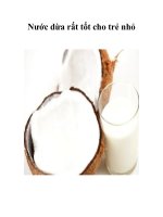 Tài liệu Nước dừa rất tốt cho trẻ nhỏ ppt