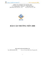 Tài liệu CÔNG TY CỔ PHẦN XÂY DỰNG SỐ 5- BÁO CÁO THƯỜNG NIÊN 2008 docx