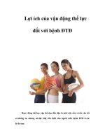 Tài liệu Lợi ích của vận động thể lực đối với bệnh ĐTĐ ppt