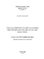 Tán xạ compton của bức xạ gamma đối với một số vật liệu ở các góc khác nhau 