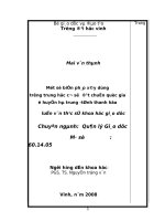 Một số biện pháp xây dựng trường trung học cơ sở đạt chuẩn quốc gia ở huyện hà trung   tỉnh thanh hoá 