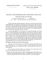Tài liệu Tiêu Chuẩn Kiểm Định Chất Lượng Đơn Vị Đào Tạo Đại học quốc gia Hà Nội doc