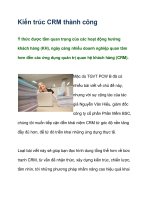 Tài liệu Kiến trúc CRM thành công pdf