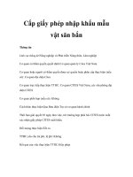 Tài liệu Cấp giấy phép nhập khẩu mẫu vật săn bắn ppt