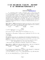 Tài liệu VẬN DỤNG LINH HOẠT CÁC PHƯƠNG PHÁP ĐỂ GIẢI NHANH BÀI TOÁN HOÁ HỌC pdf