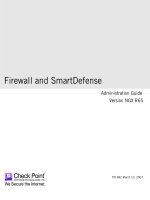 Tài liệu Firewall and Smart Defense Administration Guide Version NGX R65 pdf
