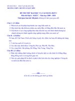Tài liệu Đáp án và đề thi thử ĐH đợt 1 môn Địa lý khối C năm 2010 docx