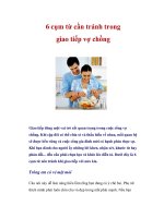 Tài liệu 6 cụm từ cần tránh trong giao tiếp vợ chồng pdf