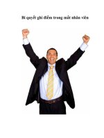 Tài liệu Bí quyết ghi điểm trong mắt nhân viên pdf