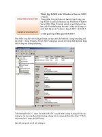 Tài liệu Thiết lập RAID trên Windows Server 2003 - Phần II Trong phần I tôi giới thiệu với docx