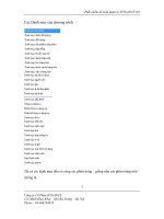 Tài liệu Các Danh mục của chương trình docx