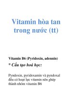 Tài liệu Vitamin hòa tan trong nước (Vitamin B6) pdf