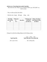 Tài liệu Mẫu báo cáo về hoạt động đào tạo đại lý bảo hiểm pdf