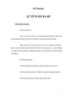 Tài liệu Kể chuyện - SỰ TÍCH HỒ BA BỂ doc