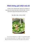 Tài liệu Dinh dưỡng giải nhiệt mùa hè doc