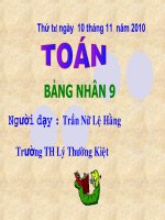 Bài soạn Bảng  nhân 9