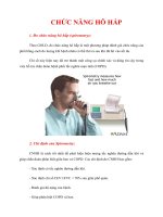 Tài liệu GIÁO TRÌNH CHỨC NĂNG HÔ HẤP docx