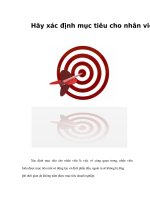 Tài liệu Hãy xác định mục tiêu cho nhân viên doc