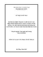 Đánh giá hiện trạng và đề xuất các biện pháp kiểm soát chất lượng nước sông cầu đỏ nhằm đảm bảo kế hoạch cấp nước an toàn cho thành phố đà nẵng 