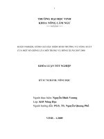 Khảo nghiệm, đánh giá đặc điểm sinh trưởng và năng suất của một số giống lúa mới trong vụ đông xuân 2007   2008 