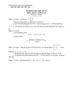 Bài giảng Đề kiêm rtra Toán HK2 lớp 12NC