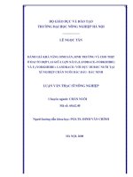 Đánh giá khả năng sinh sản, sinh trưởng và cho thịt ở hai tổ hợp lai giữa lợn nái f1 với đực duroc nuôi tại xí nghiệp chăn nuôi bắc đẩu   bắc ninh 
