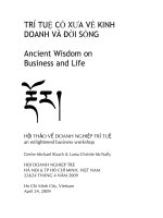 Tài liệu TRÍ TUỆ CỔ XƯA VỀ KINH DOANH VÀ ĐỜI SỐNG_ Ancient Wisdom on Business and Life docx