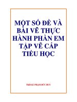 Tài liệu MỘT SỐ ĐỀ VÀ BÀI VẼ THỰC HÀNH PHẦN EM TẬP VẼ CẤP TIỂU HỌC docx