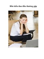 Tài liệu Bốn kiểu đau đầu thường gặp doc