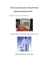 Tài liệu Thận trọng khi dùng bao bì bằng chất nhựa tổng hợp để đựng thực phẩm doc