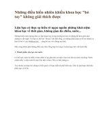 Những điều hiển nhiên khiến khoa học 