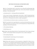 Tài liệu MỘT SỐ BÀI TOÁN HOÁ HỌC GIẢI THEO PHƯƠNG PHÁP BẢO TOÀN ELECTRON docx