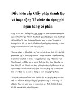 Tài liệu Điều kiện cấp Giấy phép thành lập và hoạt động Tổ chức tín dụng phi ngân hàng cổ phần ppt