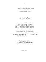 Một số tính chất của f   môđun suy rộng 