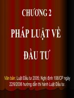 Tài liệu Chương 2: Pháp luật về đầu tư ppt