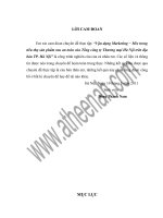 44 luan van bao cao vận dụng marketing − mix trong tiêu thụ sản phẩm rau an toàn của tổng công ty thương mại hà nội trên địa bàn TP  hà nội 